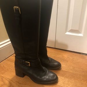 Ralph Lauren Black Leather Riding Boots US 8.5